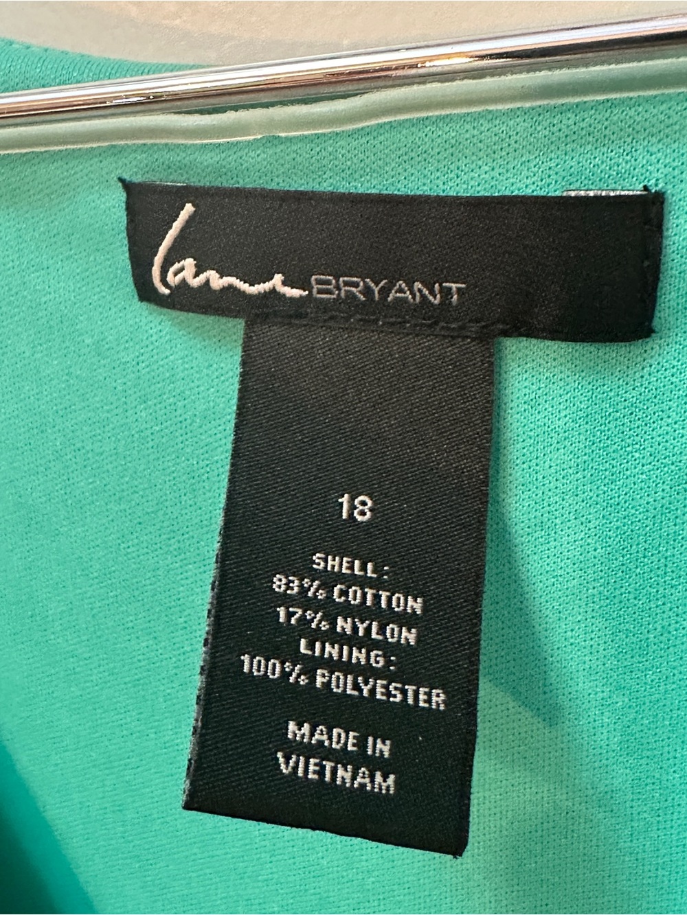 Lane Bryant Green Lace Wrap Dress with Self-Tie Belt - Picture 7 of 7
